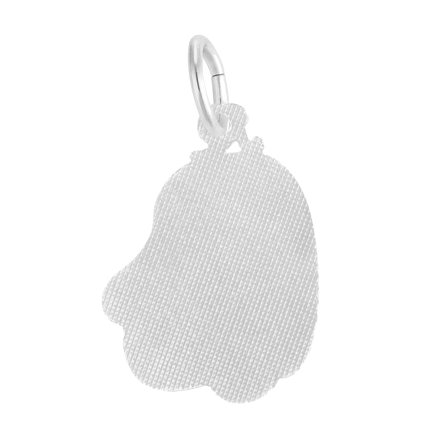 Add a playful touch to your Halloween jewelry collection with the Rembrandt Charms Cute Ghost Charm—crafted in sterling silver, this charm features a textured ghost-shaped design and a small loop at the top for attaching to your favorite chain or bracelet.