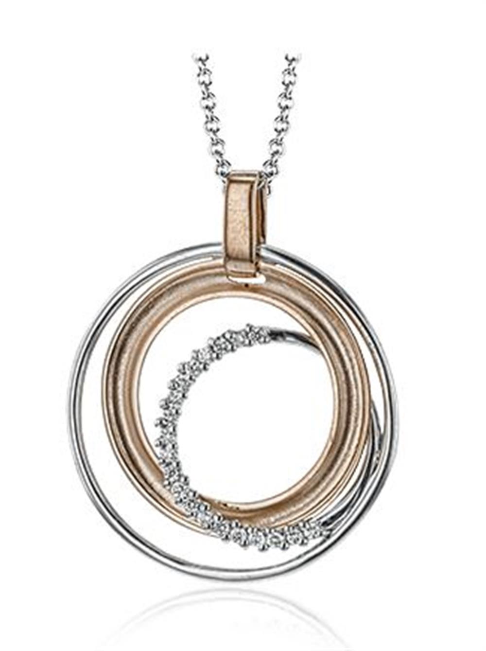 Simon G. 18K Gold Interlocking Diamond Circle Necklace