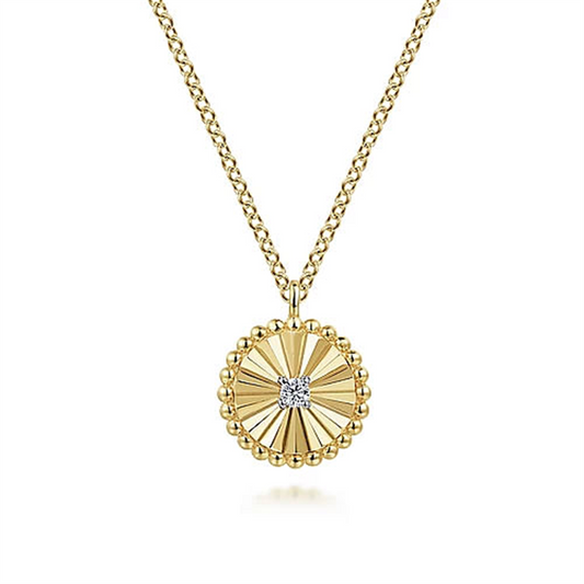 14K Gold Bujukan Diamond Pendant Necklace