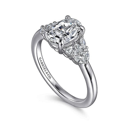 14K Gold Oval Diamond Engagement Ring | Gabriel & Co Bridal