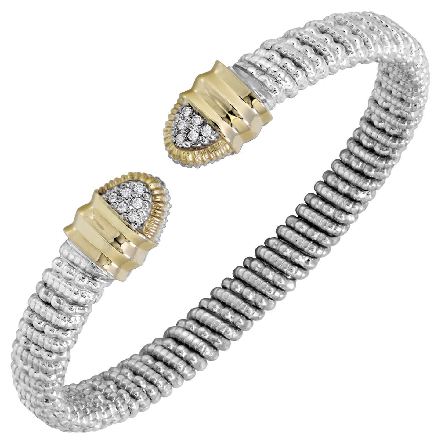 Buy Vahan Bracelets | Sterling Silver & 14K Gold | 0.09cttw Diamonds | 6mm Width | Shop Avonlea Jewelry only at Avonlea Jewelry.