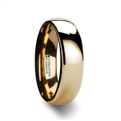 ORO Gold-Plated Tungsten Carbide Wedding Ring - 6mm - Size 9.5