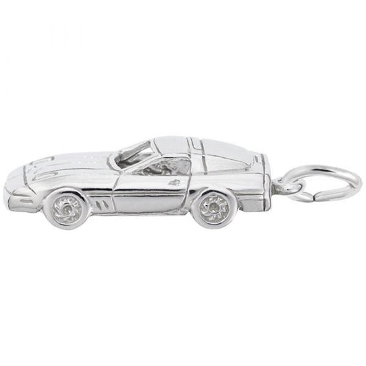 Late Model American Sports Car Charm / Sterling Silver