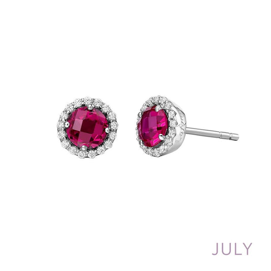 July Birthstone Ruby Earrings