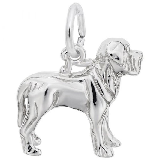 Mastiff Dog Charm / Sterling Silver