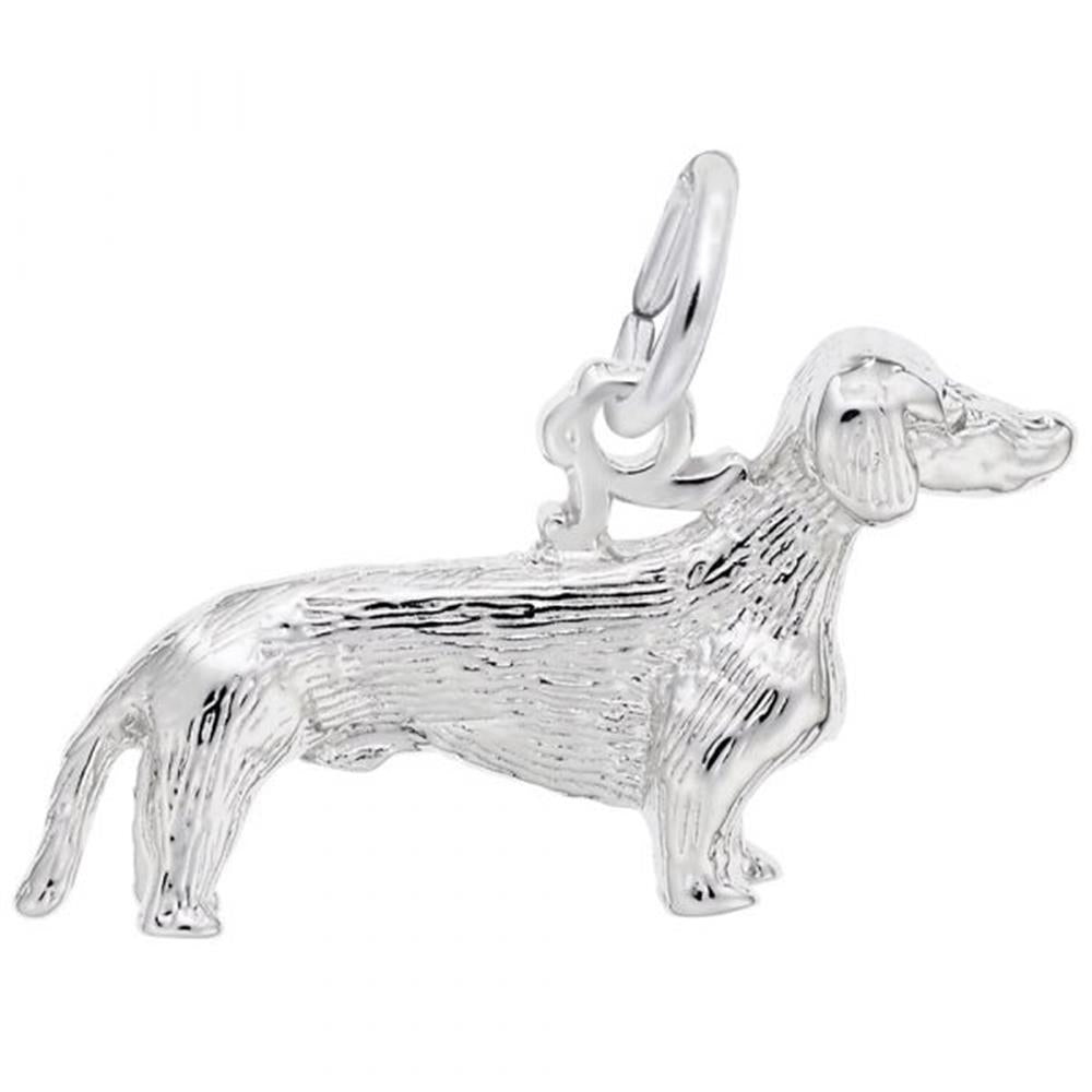 Dachshund Dog Charm / Sterling Silver
