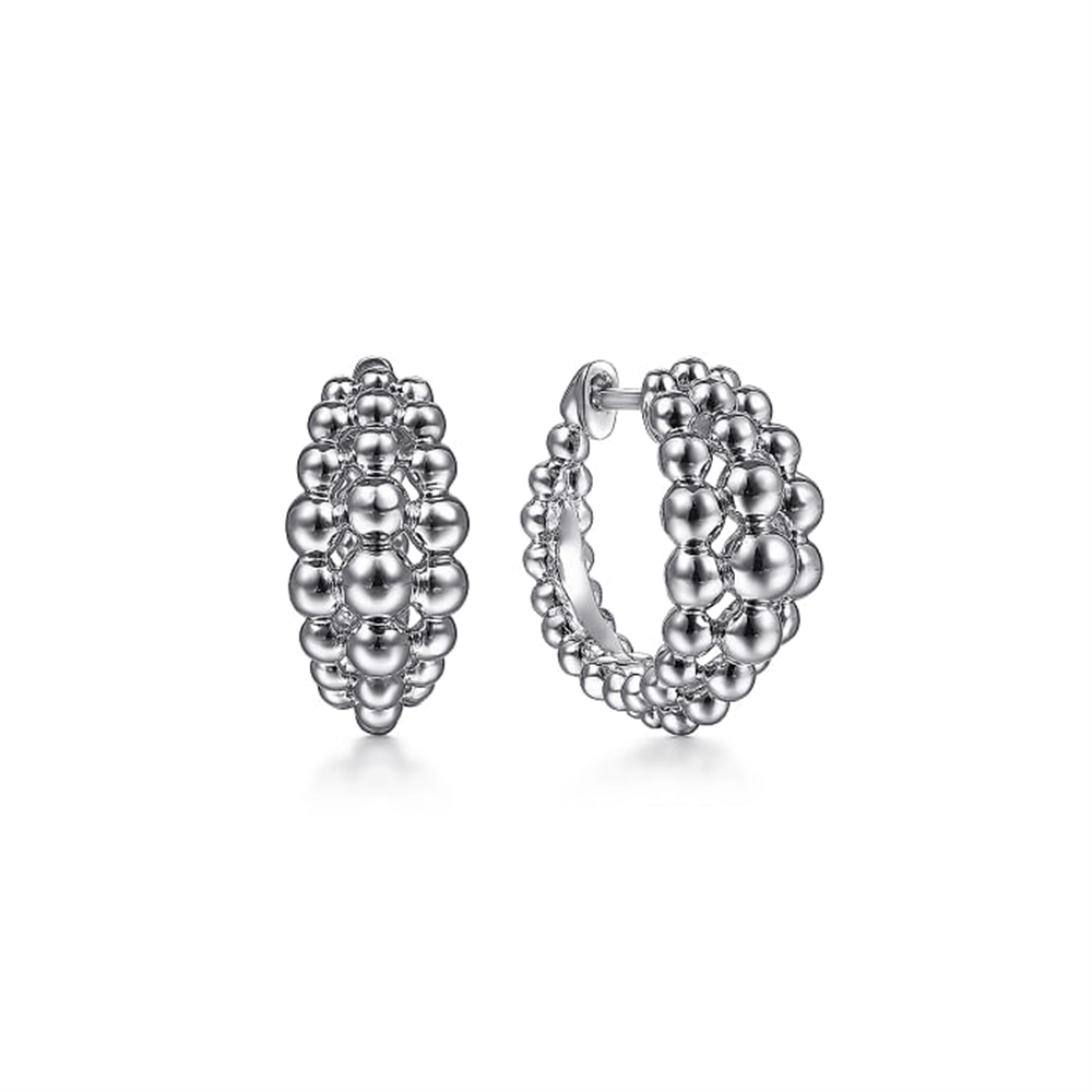 925 Sterling Silver Bujukan Huggie 
Earrings *Bujukan Collection* (Bo