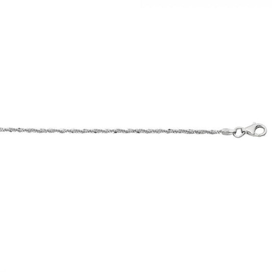 Silver 1.6mm Sparkle Chain with Lobster Lock - 20 inch