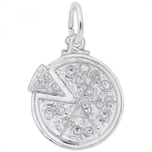 Pizza Pie Charm / Sterling Silver