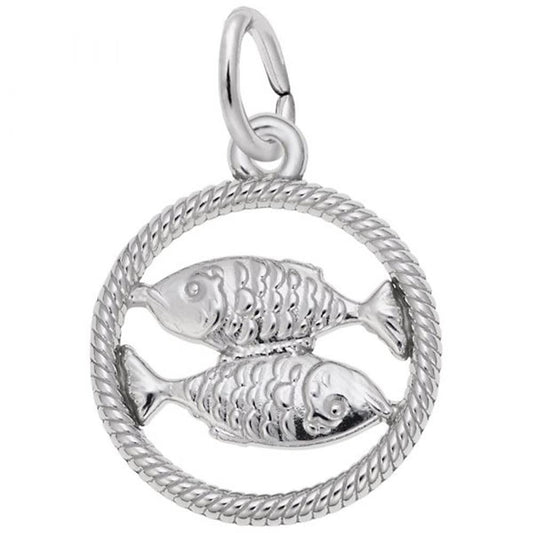 Pisces Charm / Sterling Silver