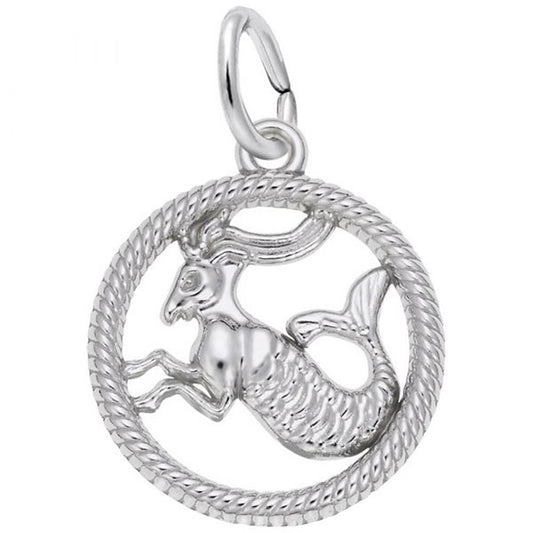 Capricorn Goat Charm / Sterling Silver