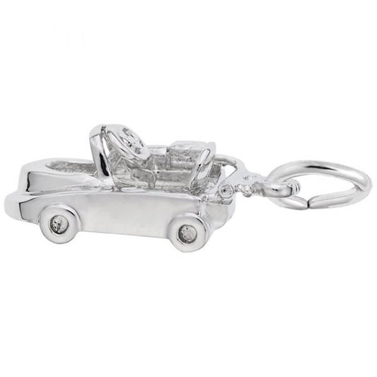 Go Kart Charm / Sterling Silver