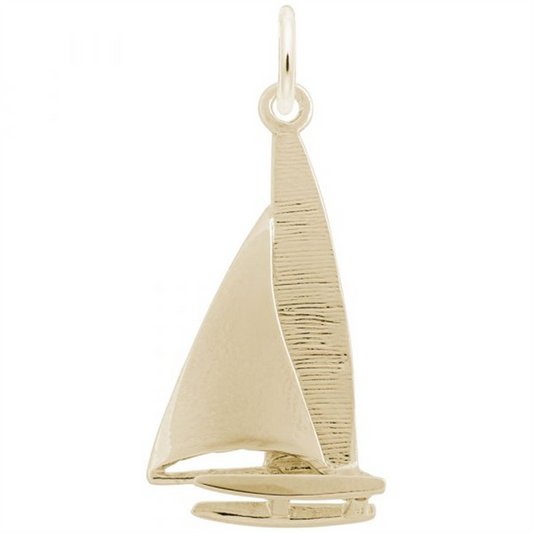 Catamaran Charm / Gold Plated Sterling Silver