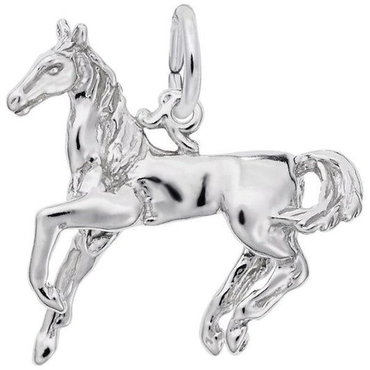 Horse - Galloping Charm / Sterling Silver