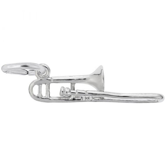 Trombone Charm / Sterling Silver