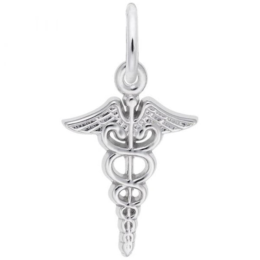 Caduceus Charm / Sterling Silver