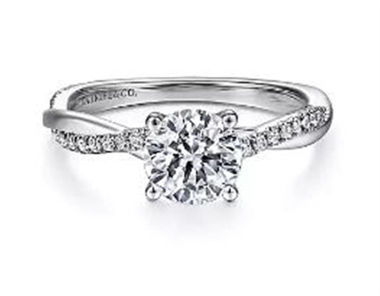 14K White Gold Diamond Engagement ring *contemporary collection*
head