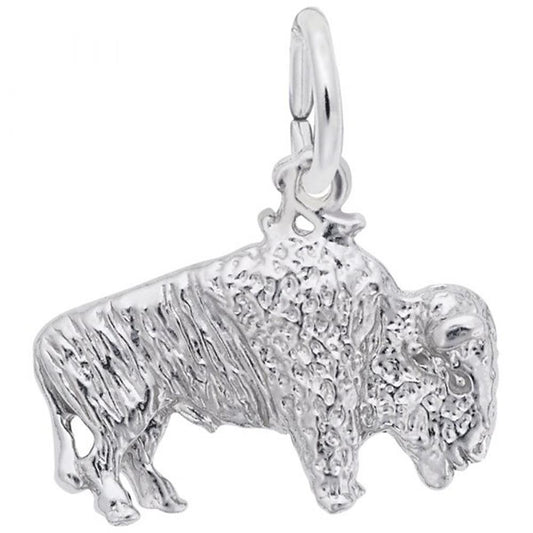 Bison Charm in Sterling Silver
