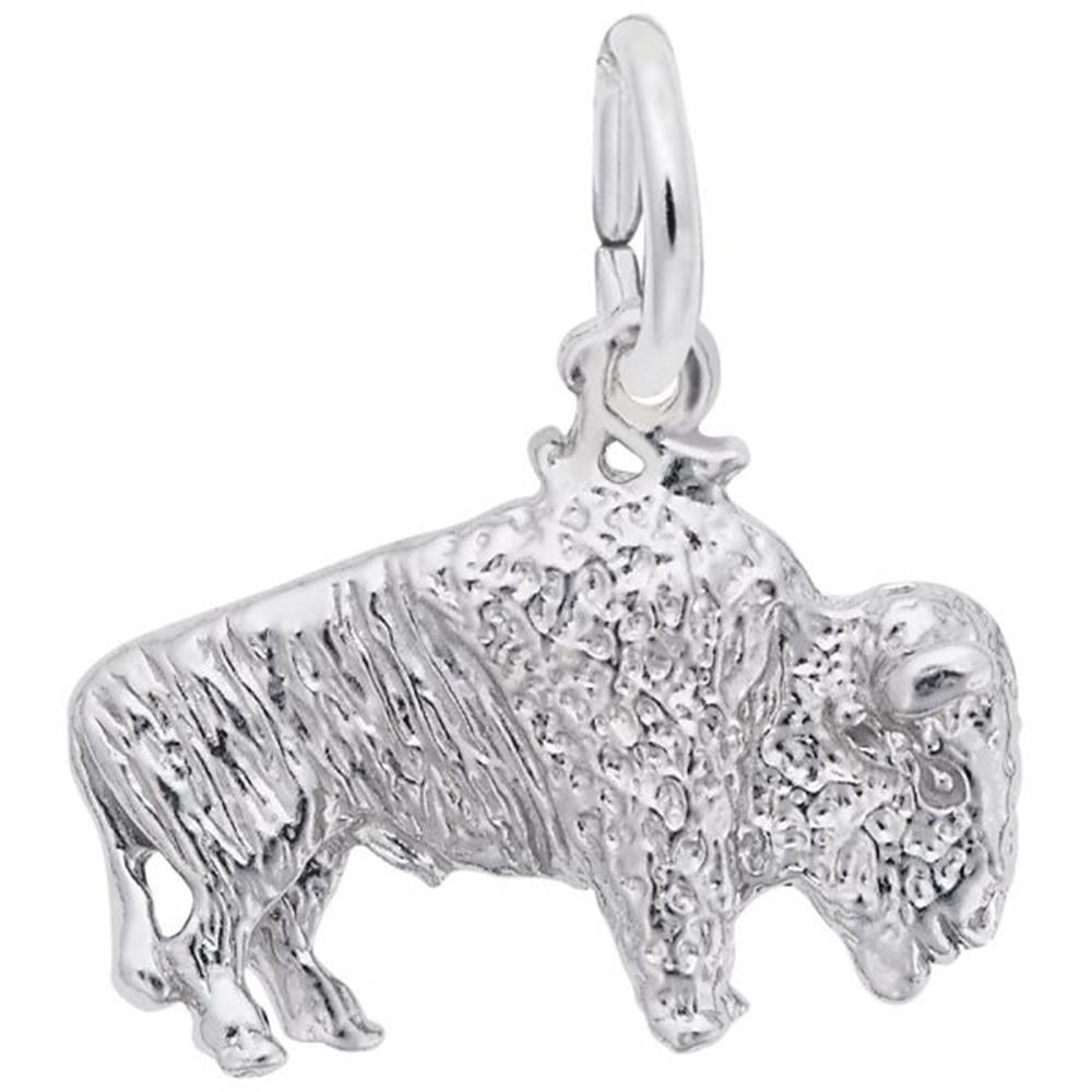Bison Charm in Sterling Silver