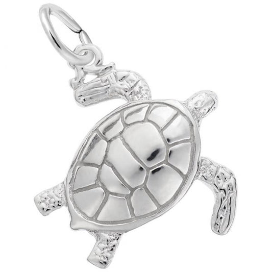 Sea Turtle Charm / Sterling Silver
