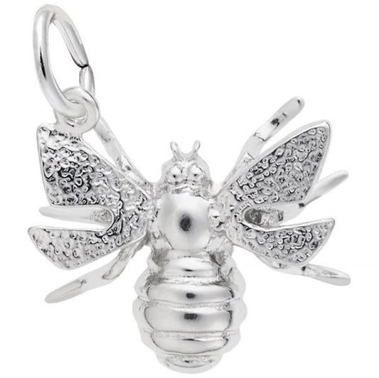 Bee 3D Charm in Sterling Silver