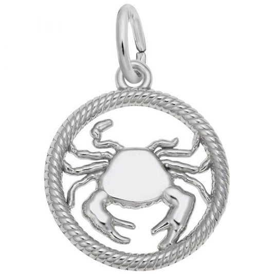 Cancer Charm / Sterling Silver