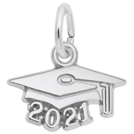 Grad Cap 2021 Charm / Sterling Silver