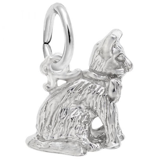 Sitting Cat Charm / Sterling Silver