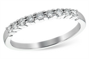 Introducing the Allison Kaufman 14k White Gold Wedding Band, featuring 0.25ct of natural diamonds prong set in a sleek row across the top of the band. Crafted by Allison Kaufman, this elegant ring showcases nine sparkling round diamonds set in lustrous 14k white gold.