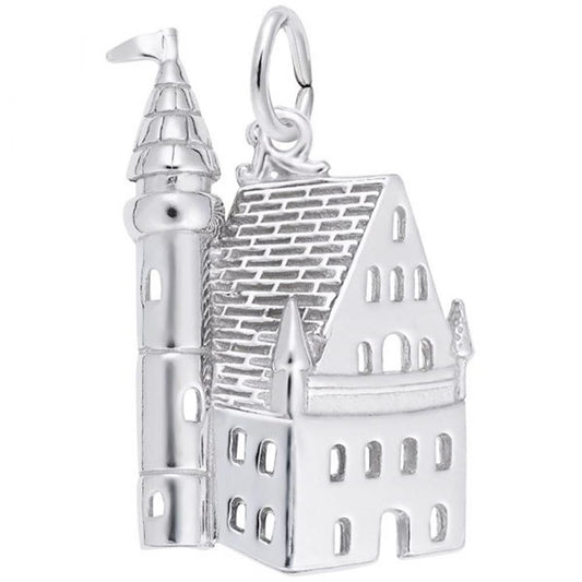 Castle Charm / Sterling Silver