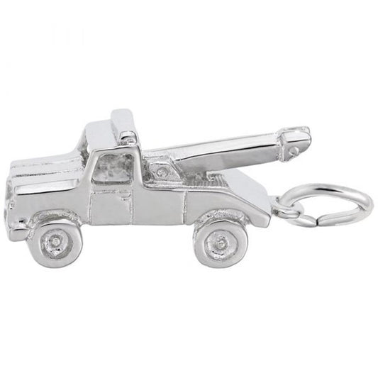 Tow Truck Charm / Sterling Silver