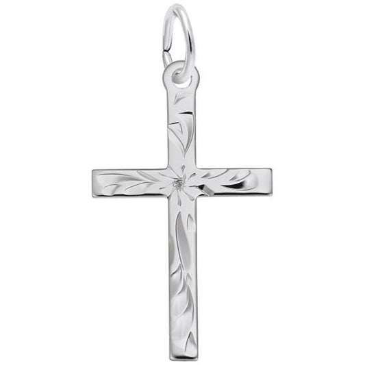 Cross Charm / Sterling Silver
