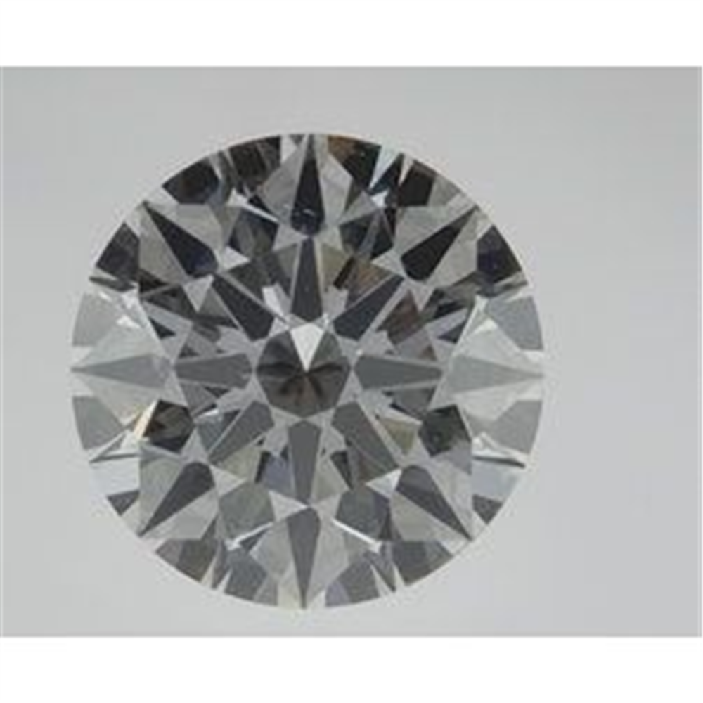 A close-up image of the Stuller-Stuller Diamond-LAB showcases its round, brilliant-cut design. This 2.05 CT diamond, with VVS2 clarity and an I color grade, features multiple facets that create a dazzling sparkle against a plain, light background.