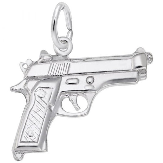 Pistol Charm / Sterling Silver