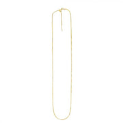 A 22" 14K gold .95mm endless adjustable concave box chain with an endless lock, displayed against a plain white background by Royal Chain Group-Royal Chain.