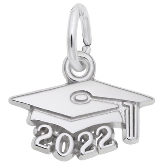 Grad Cap 2022 Charm / Sterling Silver