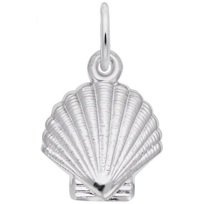 Clamshell Charm / Sterling Silver