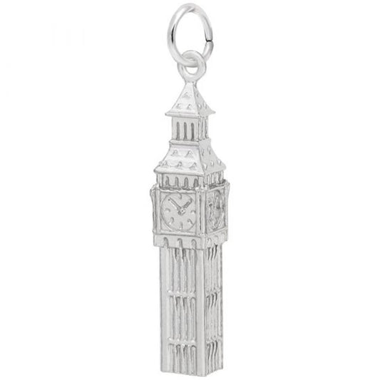 Big Ben Clock Tower Charm in Sterling Silver