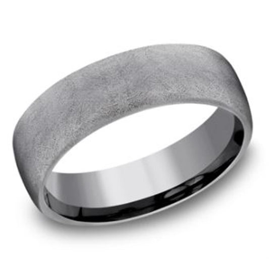6mm Tantalum with Swirl Finish Ring | Benchmark Rings
