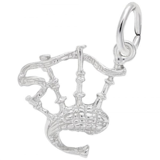 Bagpipes Charm in Sterling Silver