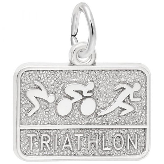 Triathlon Charm / Sterling Silver