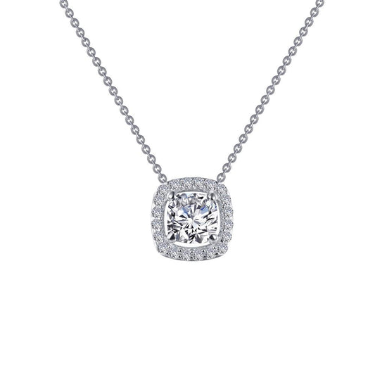 Diamonds Cushion-Cut Halo Necklace | Lafonn