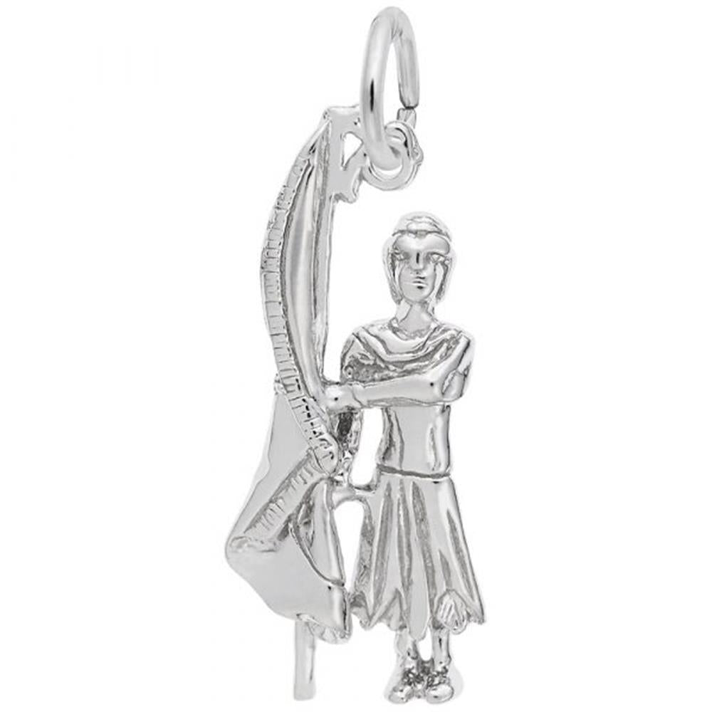 Sterling silver charm depicting a color guard, with intricate details and attire. Embrace the allure of this Rembrandt Charms creation, capturing elegance and precision in every aspect.
