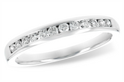 The Allison Kaufman 14k white gold ring features 0.25ct of natural diamonds, channel set in a row along the top of the band, displayed on a white background.