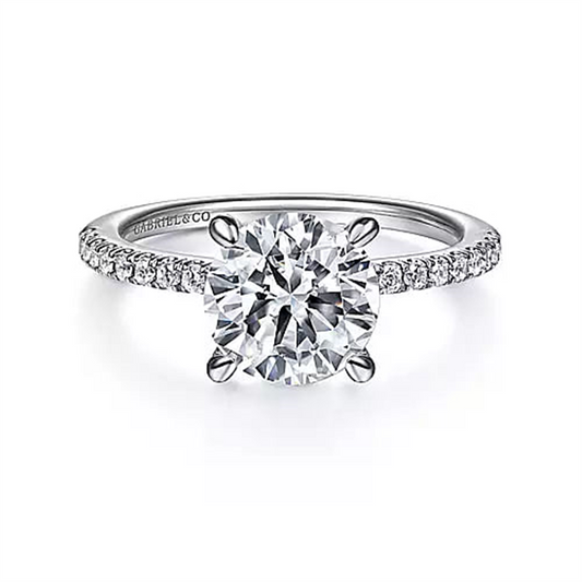 14K White Gold Diamond Engagement ring *classic collection*
head size