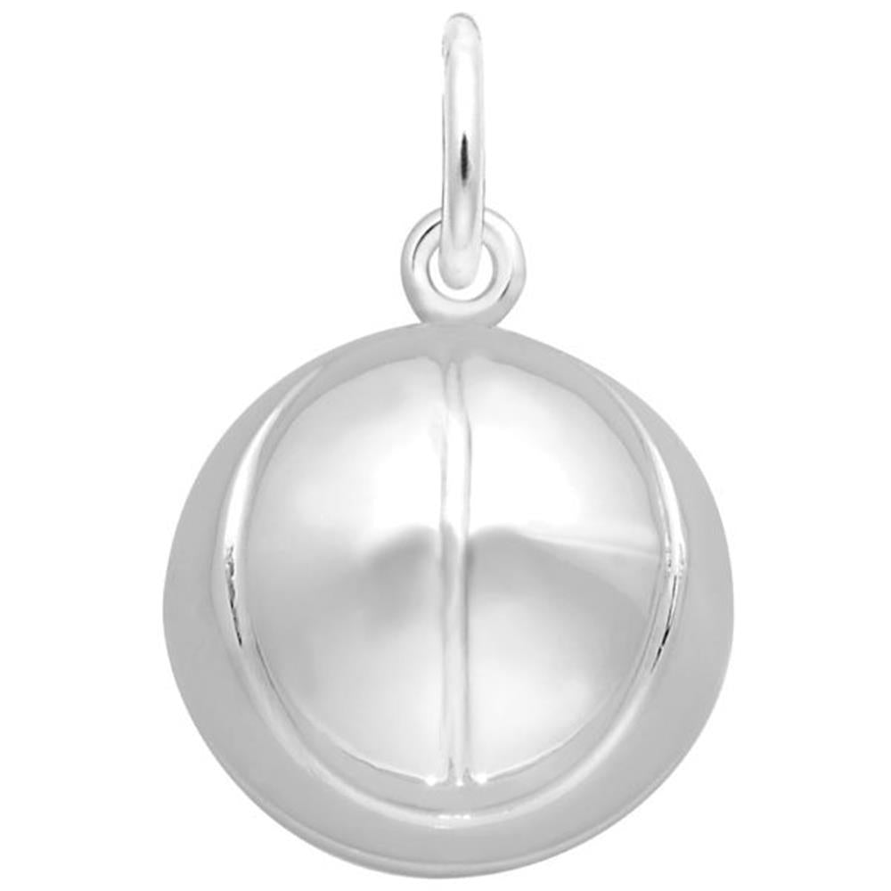Basketball 3D Charm in Sterling Silver