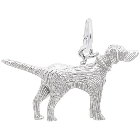 Setter Dog Charm / Sterling Silver