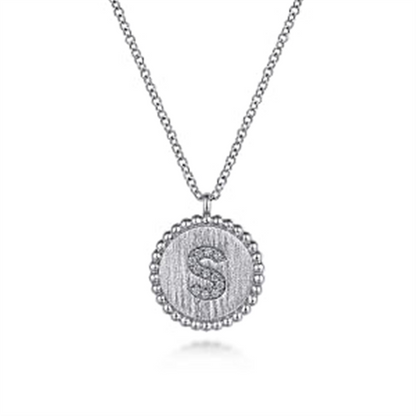 925 Sterling Silver Diamond Bujukan 
Initial S Necklace
Serial No: S