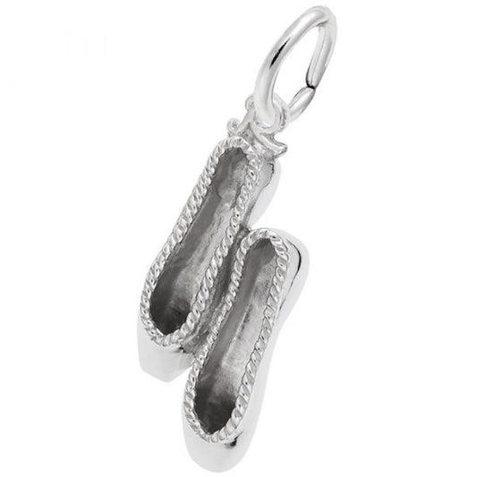 Ballet Slippers Charm / Sterling Silver