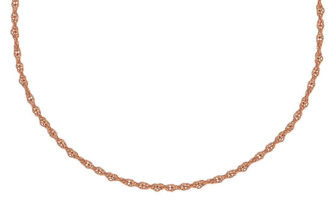 The Allison Kaufman 14K Rose Gold Morganite Necklace is shown on a white background, emphasizing its twisted, textured rope chain design.